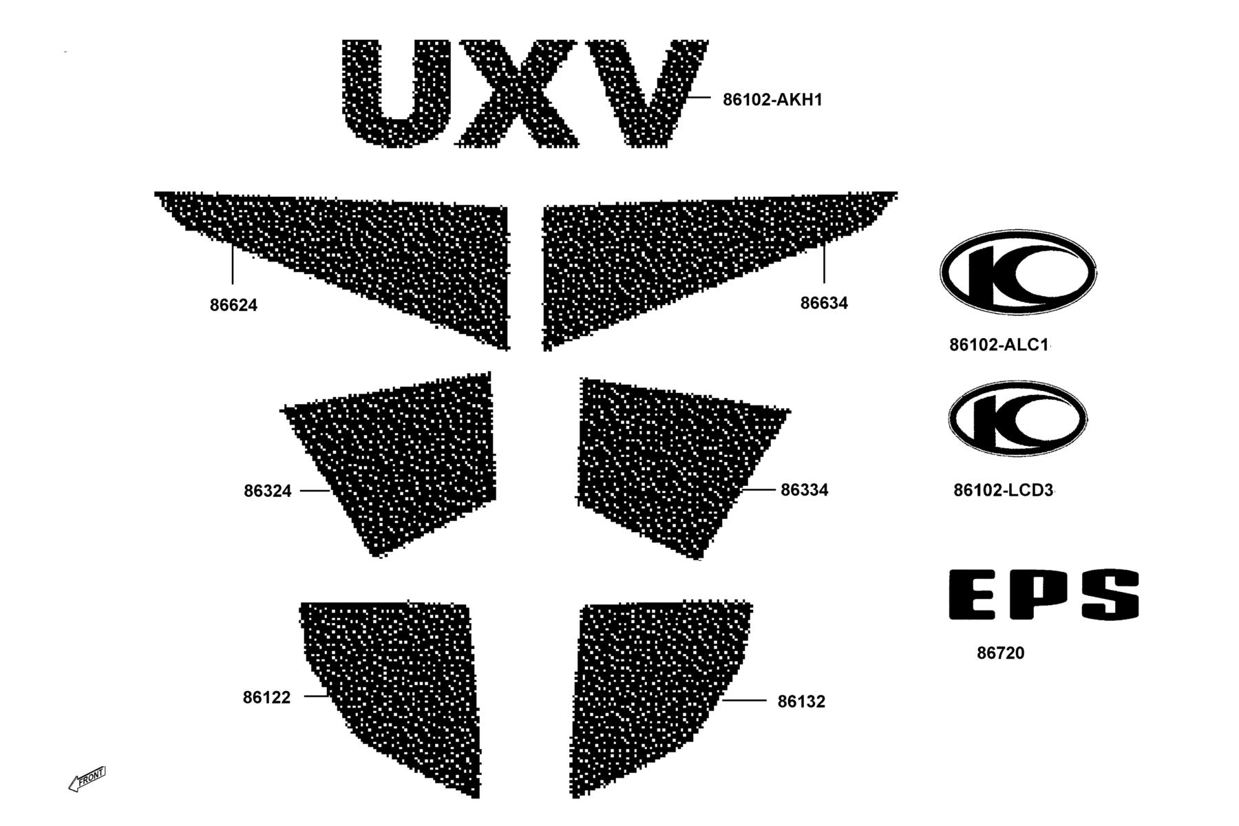 UXV Emblem●Stripr parts diagram