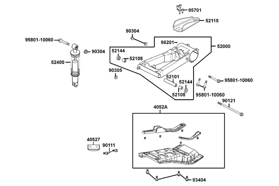 F18 Rear Fork parts diagram