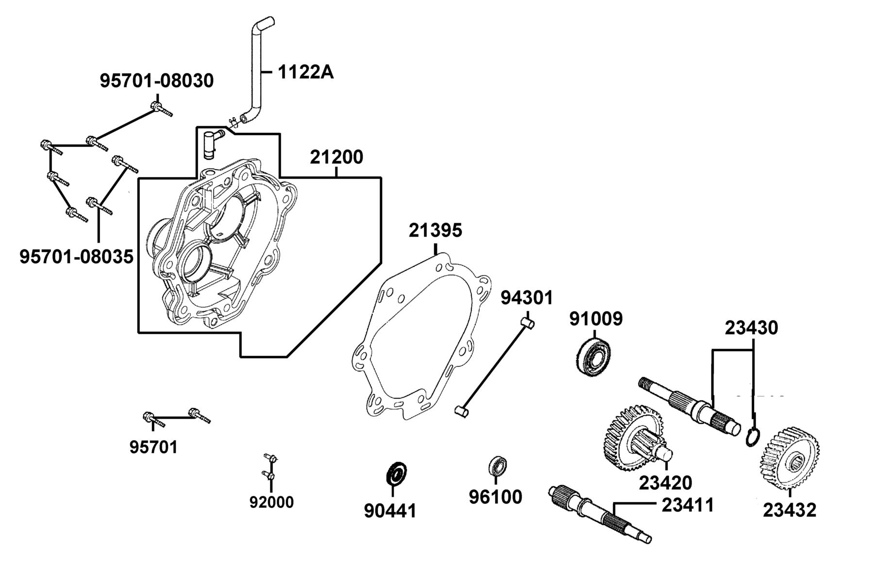 X-Town 300i ABS (2022) Transmission parts diagram
