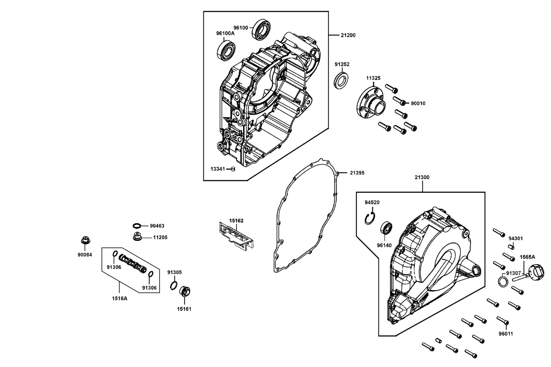 AK550 ST CASE COMP L MISSION parts diagram