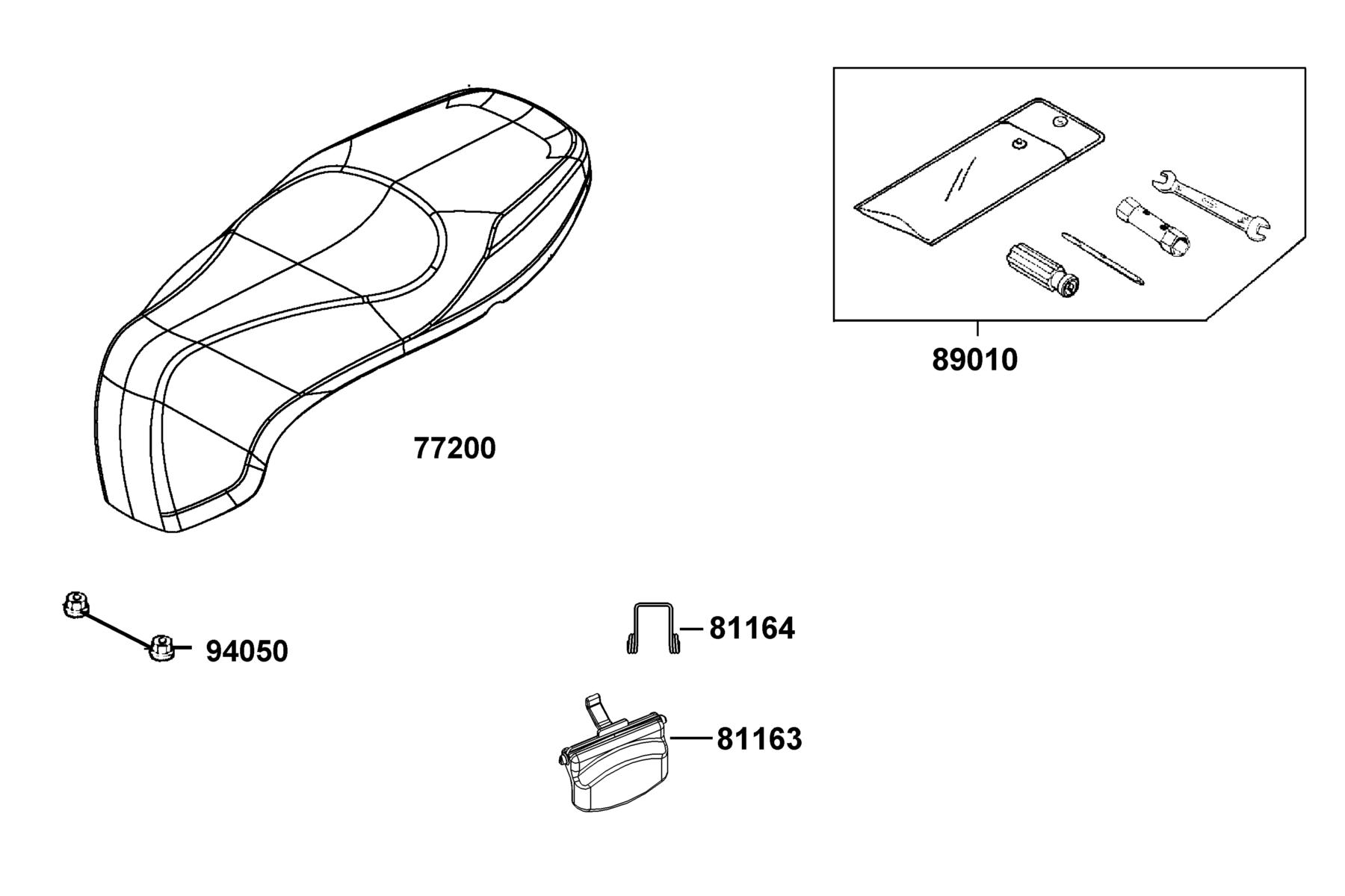 LIKE(2)50(2019~) Seat parts diagram
