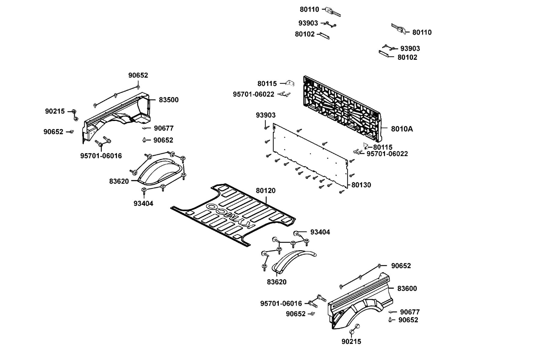 UXV 700i(2020) Panel R/L Rear Fender parts diagram