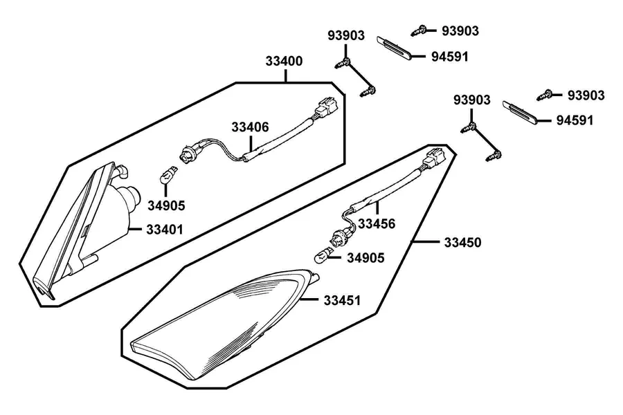 F17 Front Winker parts diagram