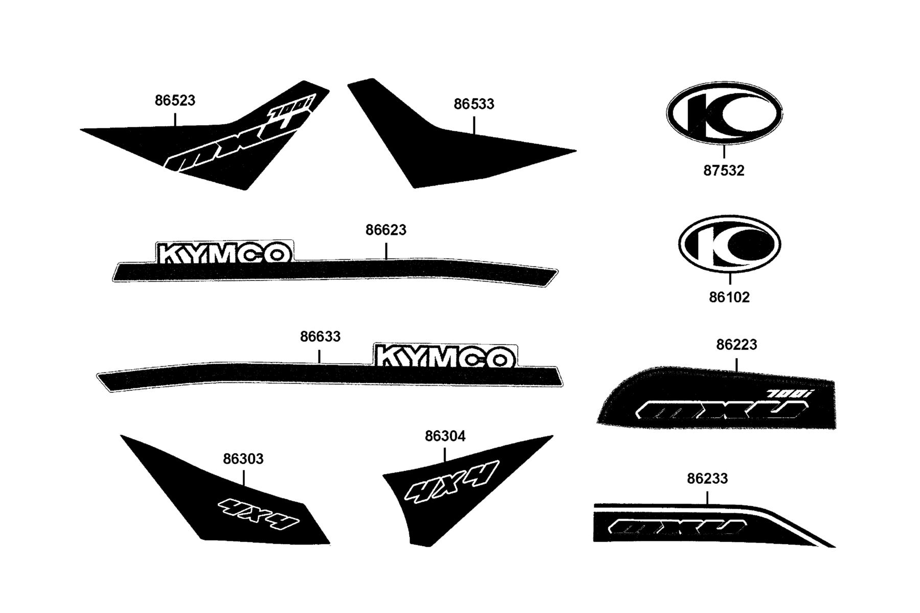 MXU 700i(2019) Emblem●Stripe parts diagram