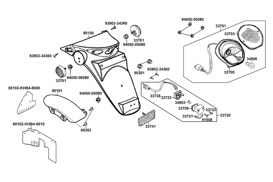 F18 Tail Light parts diagram