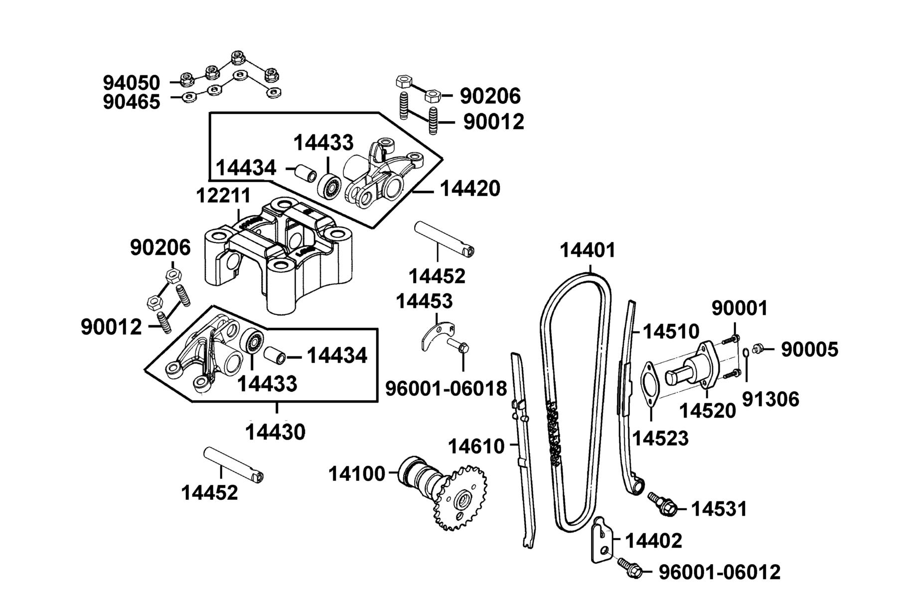 SPADE 150 FI(2018) Cam Shaft Comp●Valve parts diagram