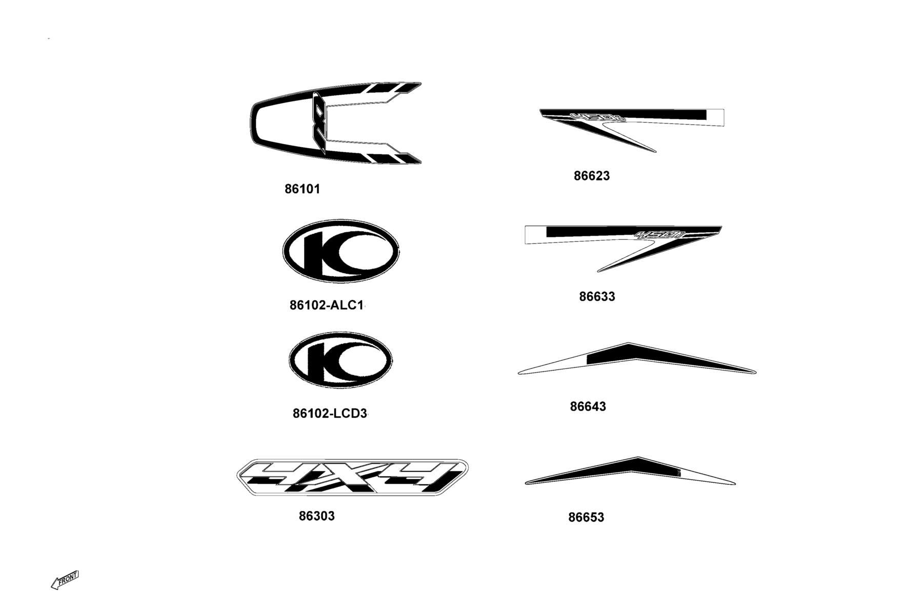 UXV 450i(2018) Emblem●Stripr parts diagram