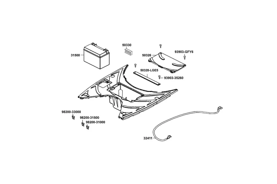 F11 Battery parts diagram