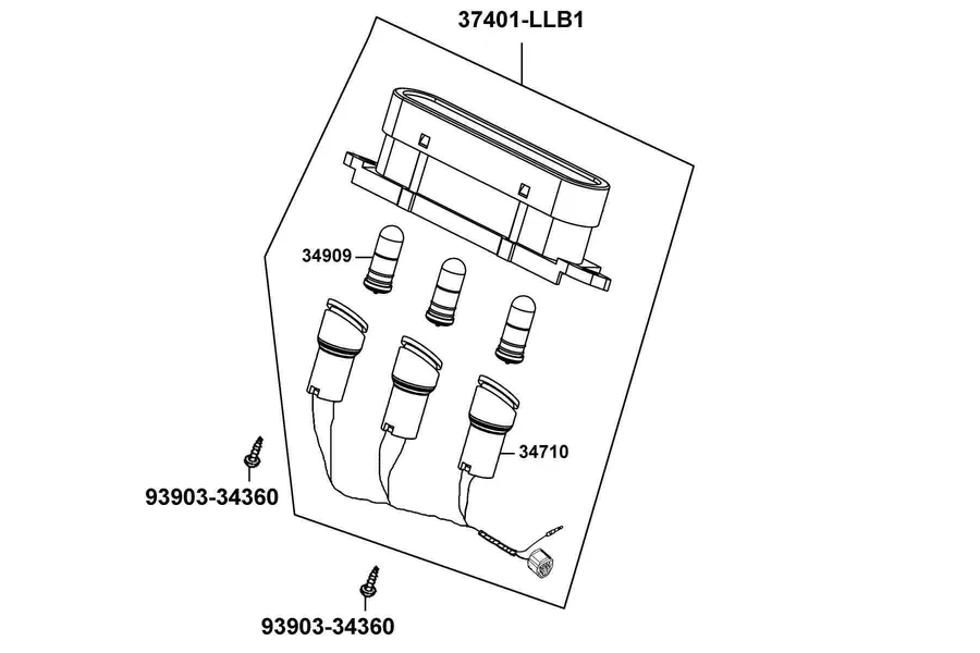 F02 Pilot Lamp Comp parts diagram