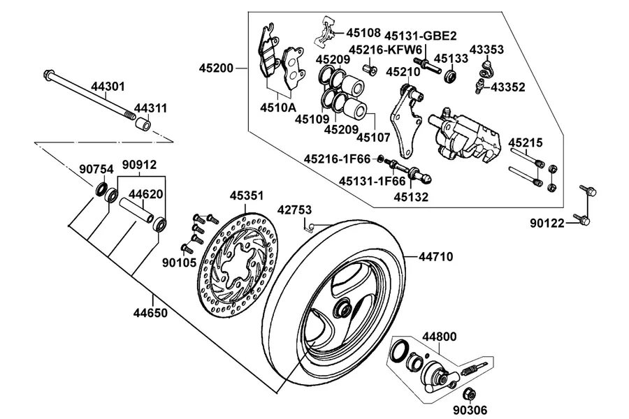 F07 Front Wheel parts diagram