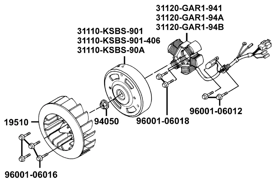 E03 Generator parts diagram