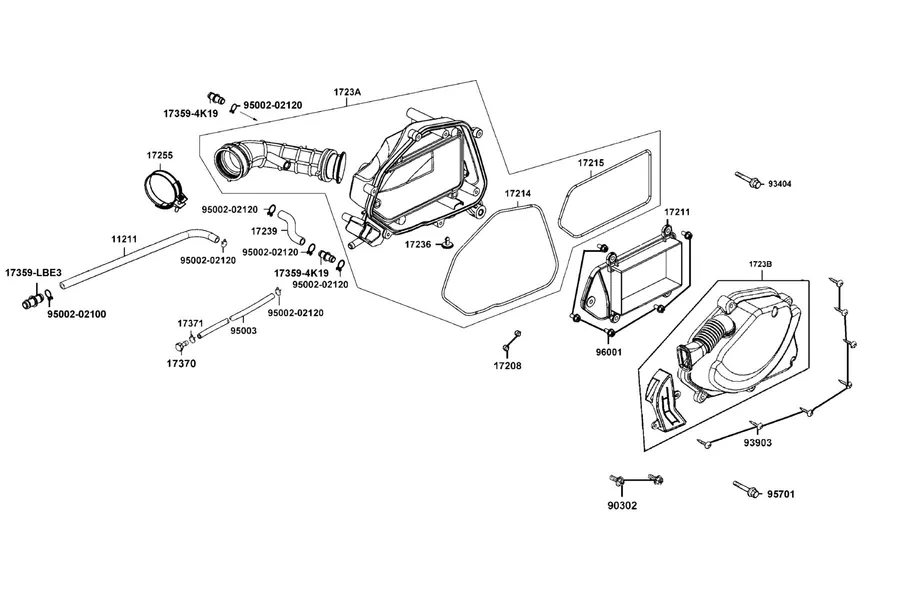 F13 Air Cleaner parts diagram