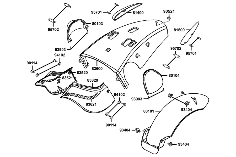 F23 Rear Fender parts diagram