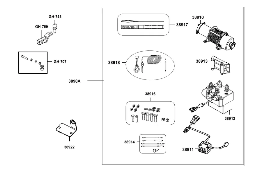 F29 Winch parts diagram