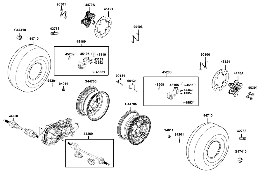 F07 Front Wheel parts diagram