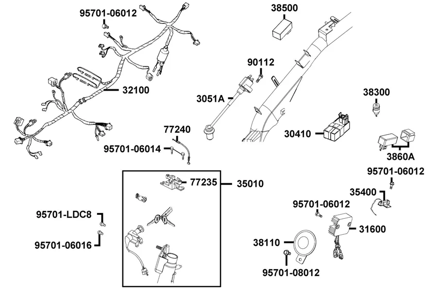 F19 Wire Harness parts diagram