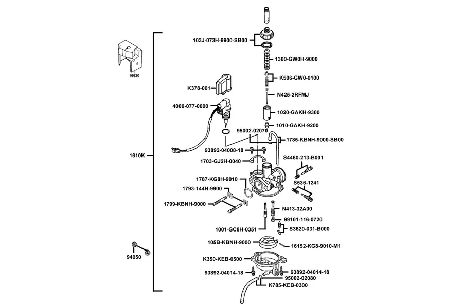 E11 Carburetor parts diagram