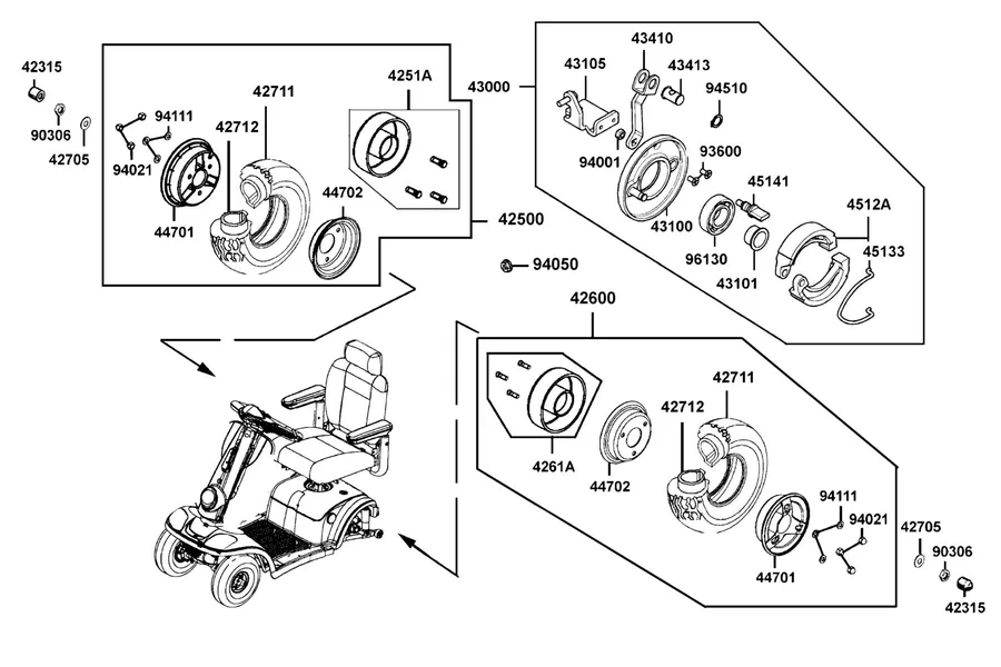F05 Rear Wheel parts diagram