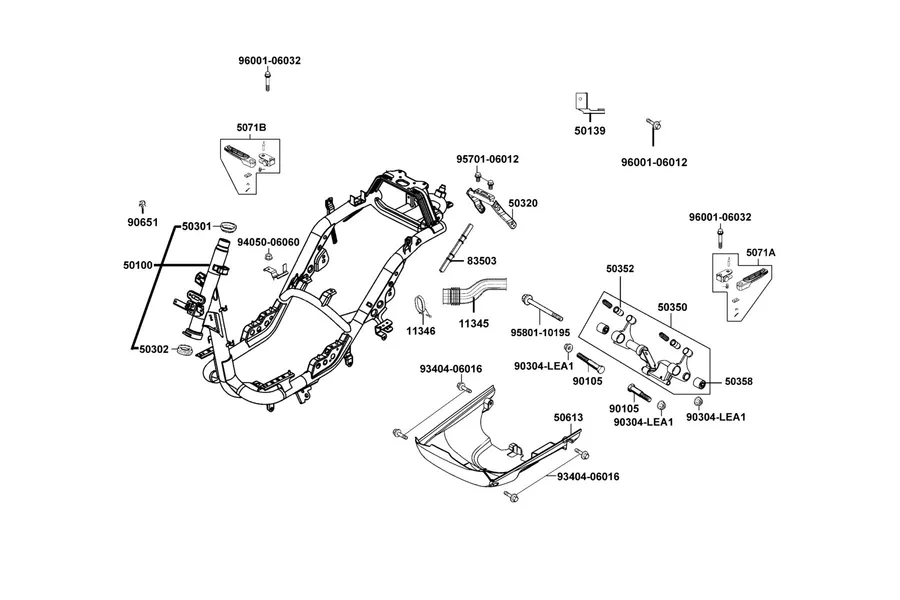 F20 Frame Body parts diagram