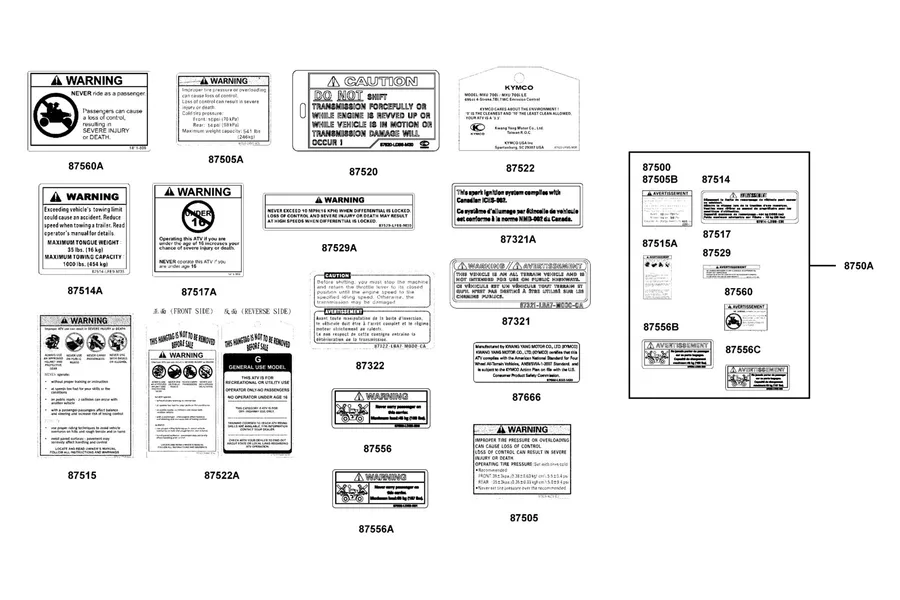 F24 Caution Label parts diagram