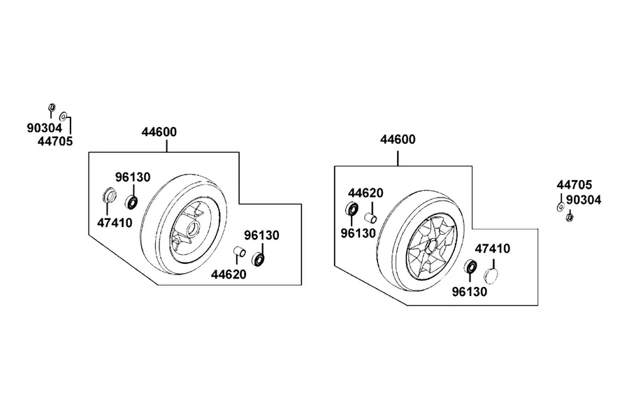 F04 Front Wheel parts diagram