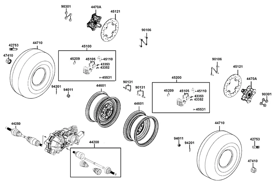 F07 Front Wheel parts diagram