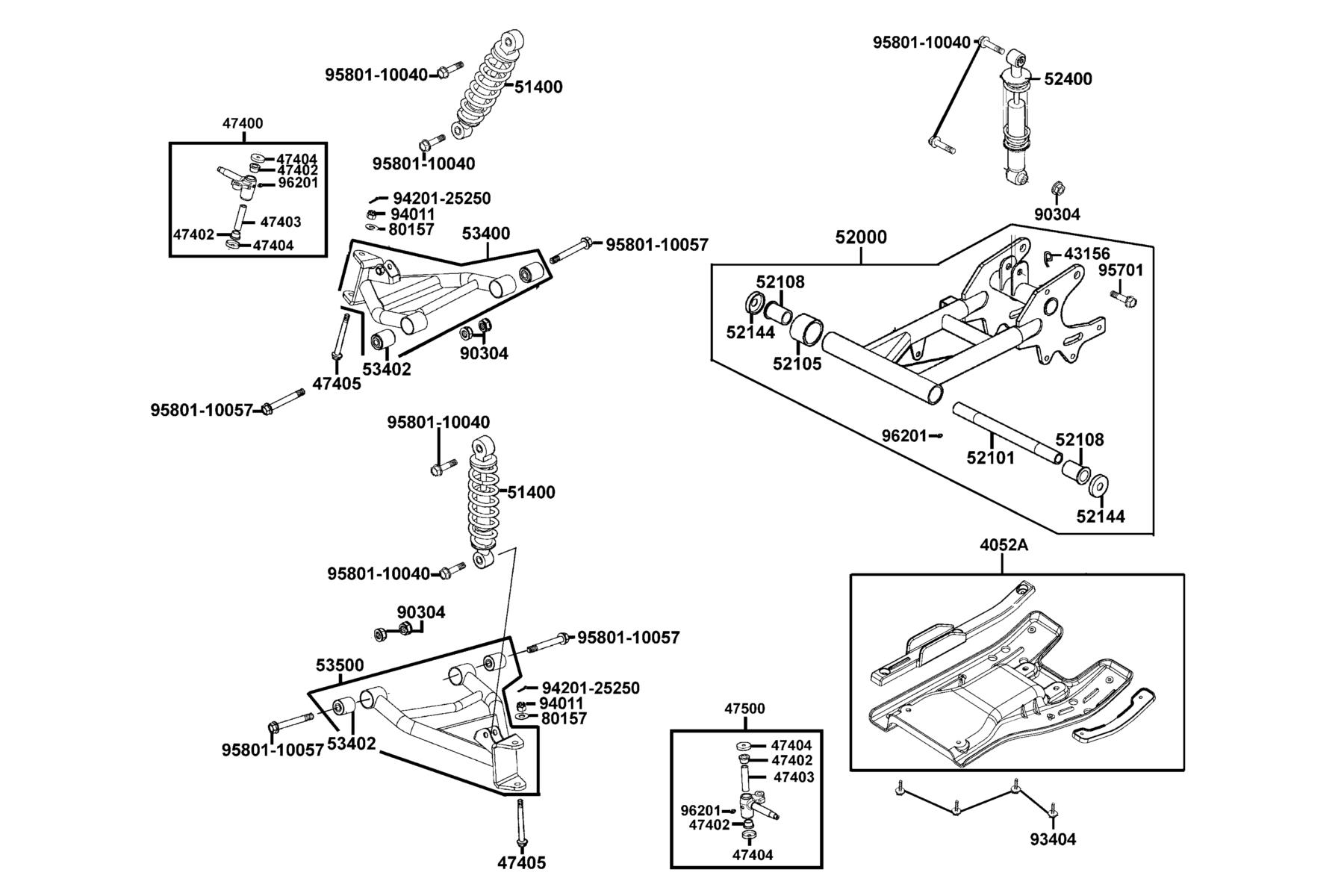 MXU 150X 2025MY EPA Cushion parts diagram