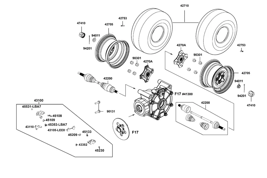 F08 Wheel Assy Rr parts diagram