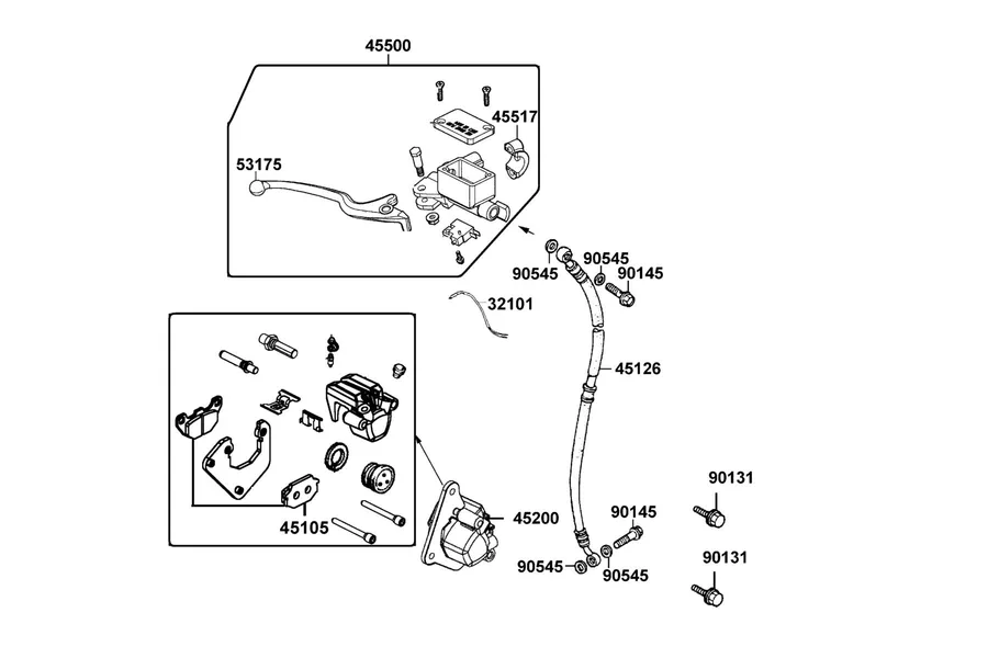 F04 Brake Master Cylinder parts diagram