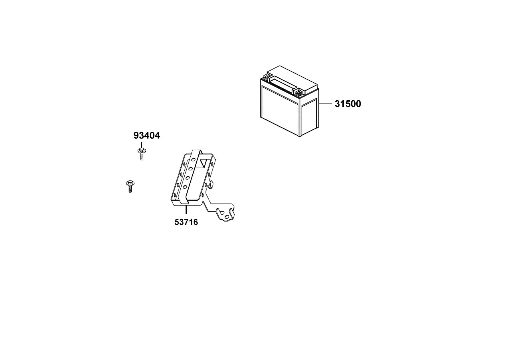 UXV 450i (2017~) Battery parts diagram