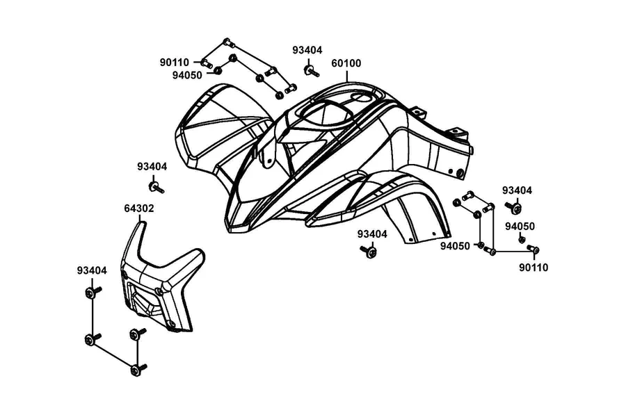 F05 Fender Front parts diagram