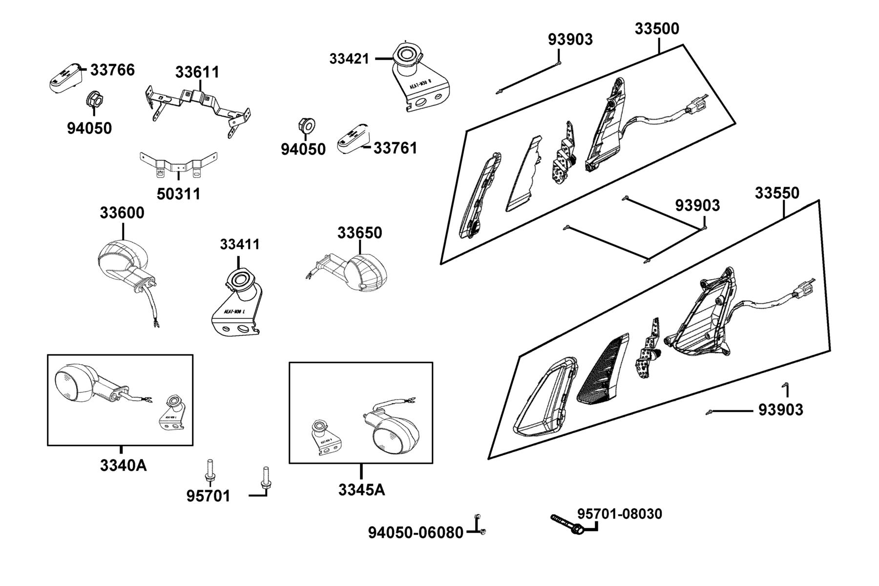 LIKE(2)50(2019~) Front Winker parts diagram