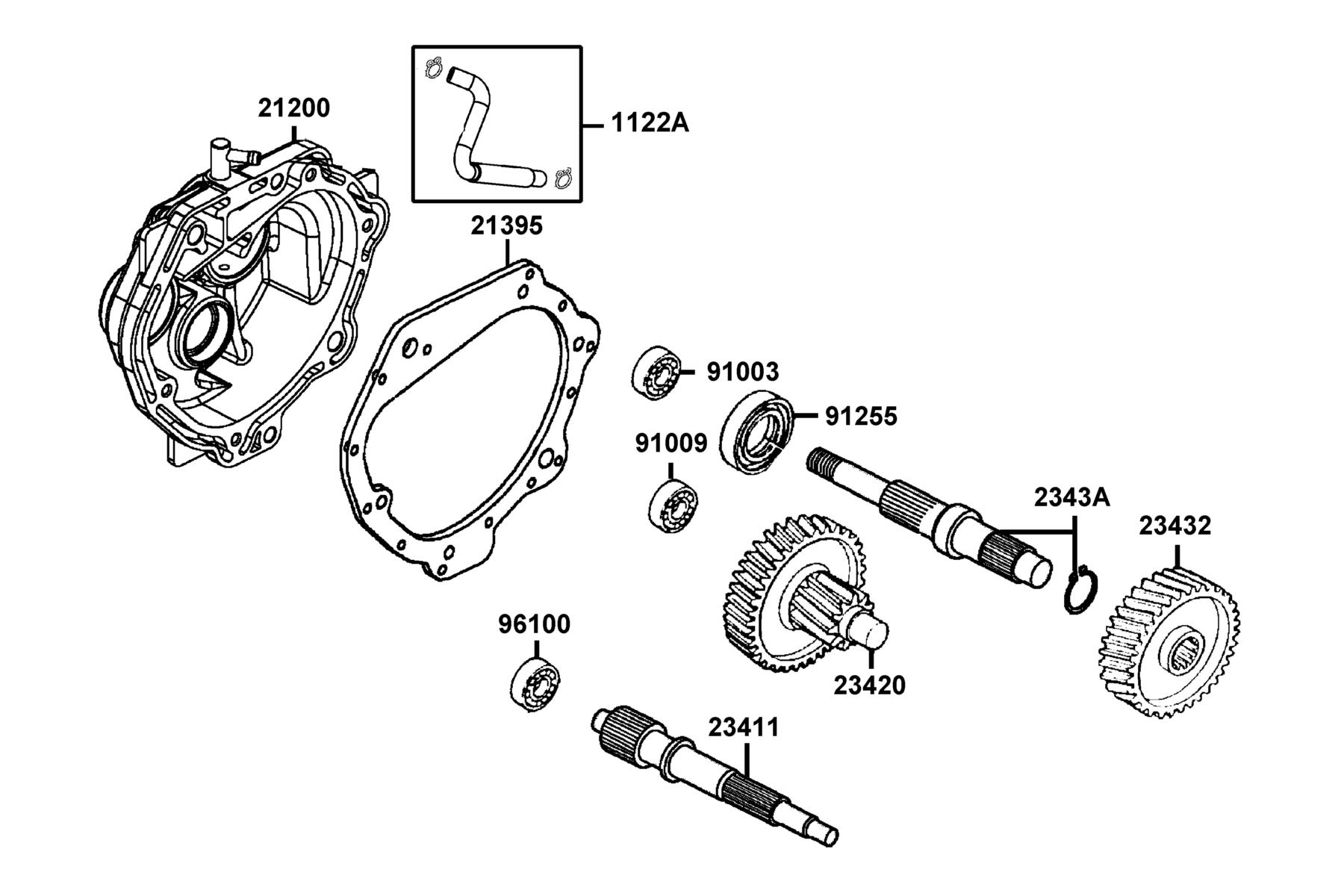 LIKE 200(2010~) Transmission parts diagram