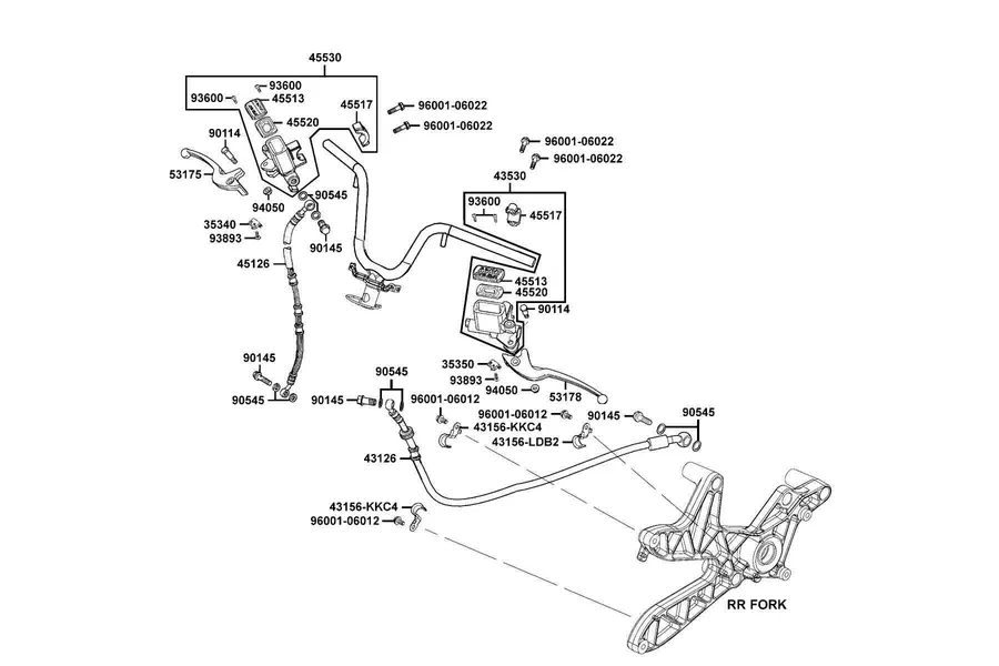 F04 Brake Master Cylinder parts diagram