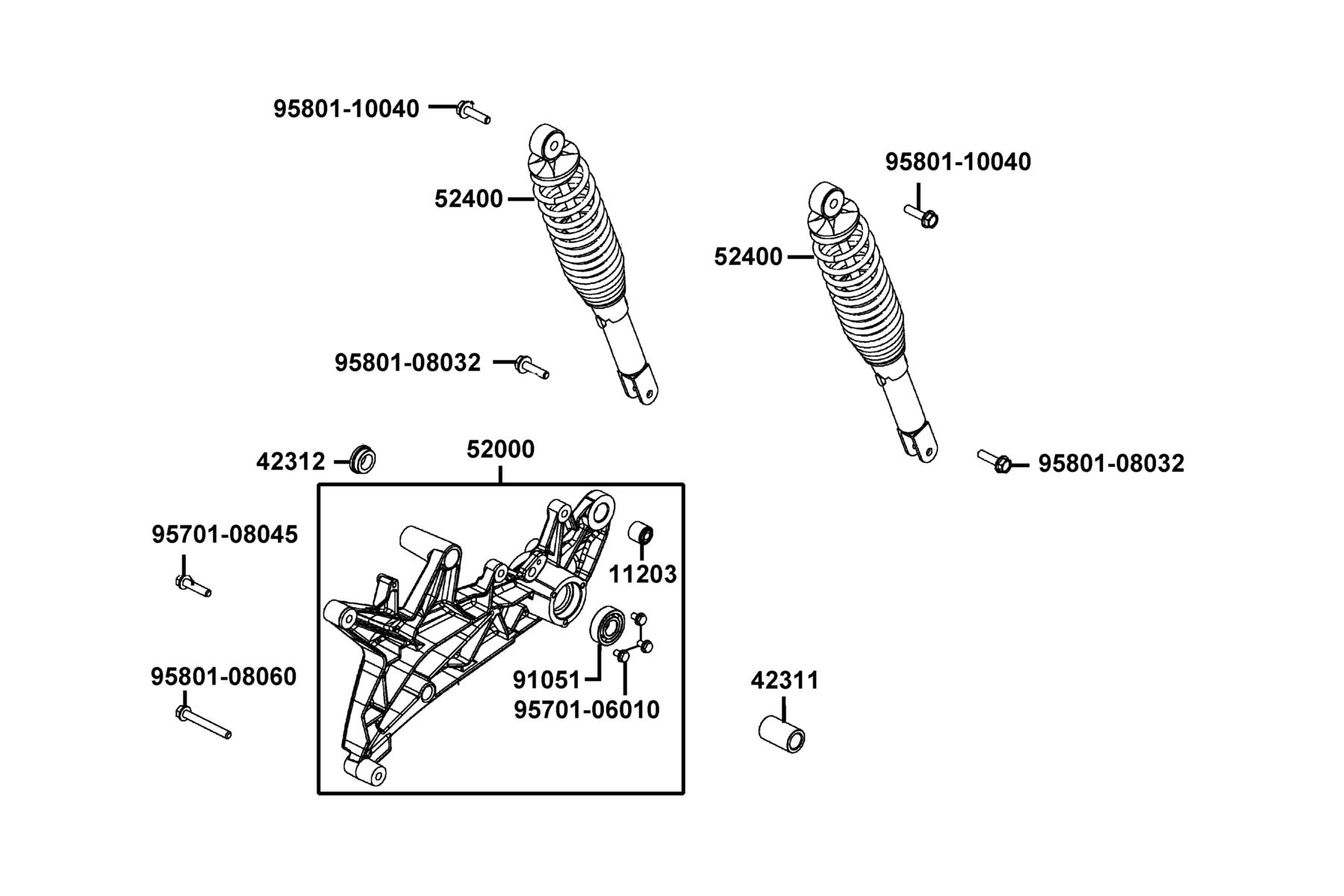 New People S 150(2020~ Rear Cushion parts diagram