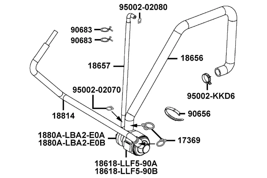 F23 Air Cleaner Two parts diagram