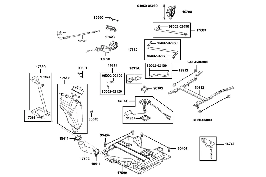 F11 Fuel Tank parts diagram