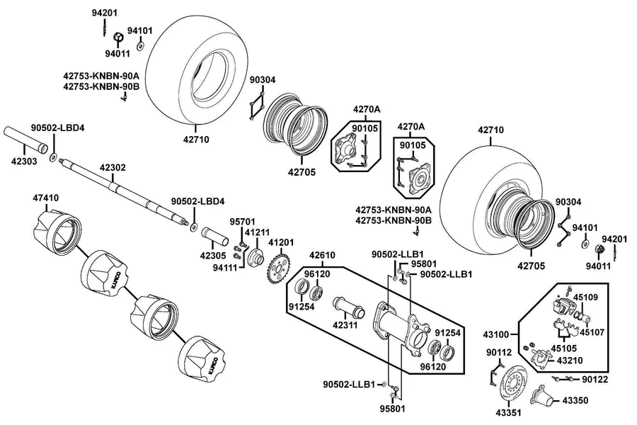 F07 Rear Wheel parts diagram