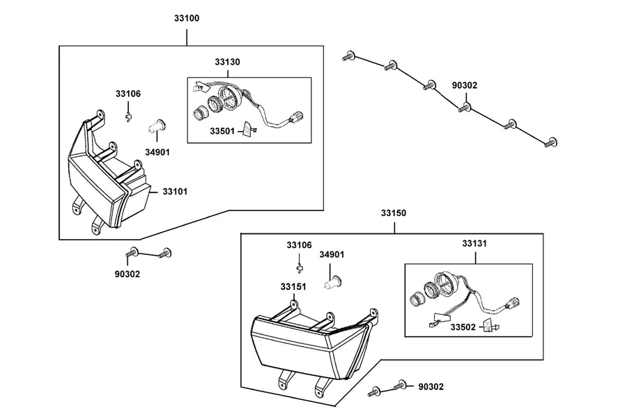 F01 Head Light parts diagram
