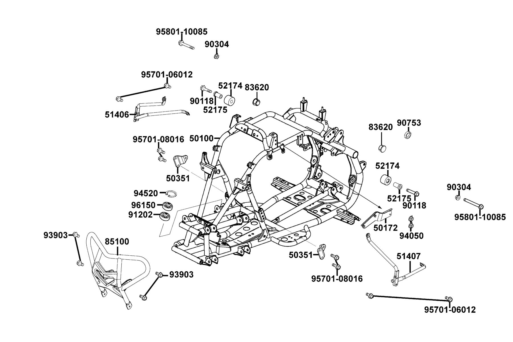 MAXXER 300(2019) Frame Body parts diagram