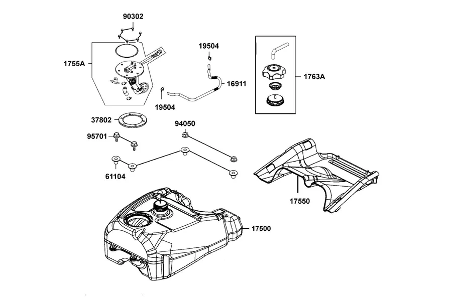 F10 Fuel Tank parts diagram