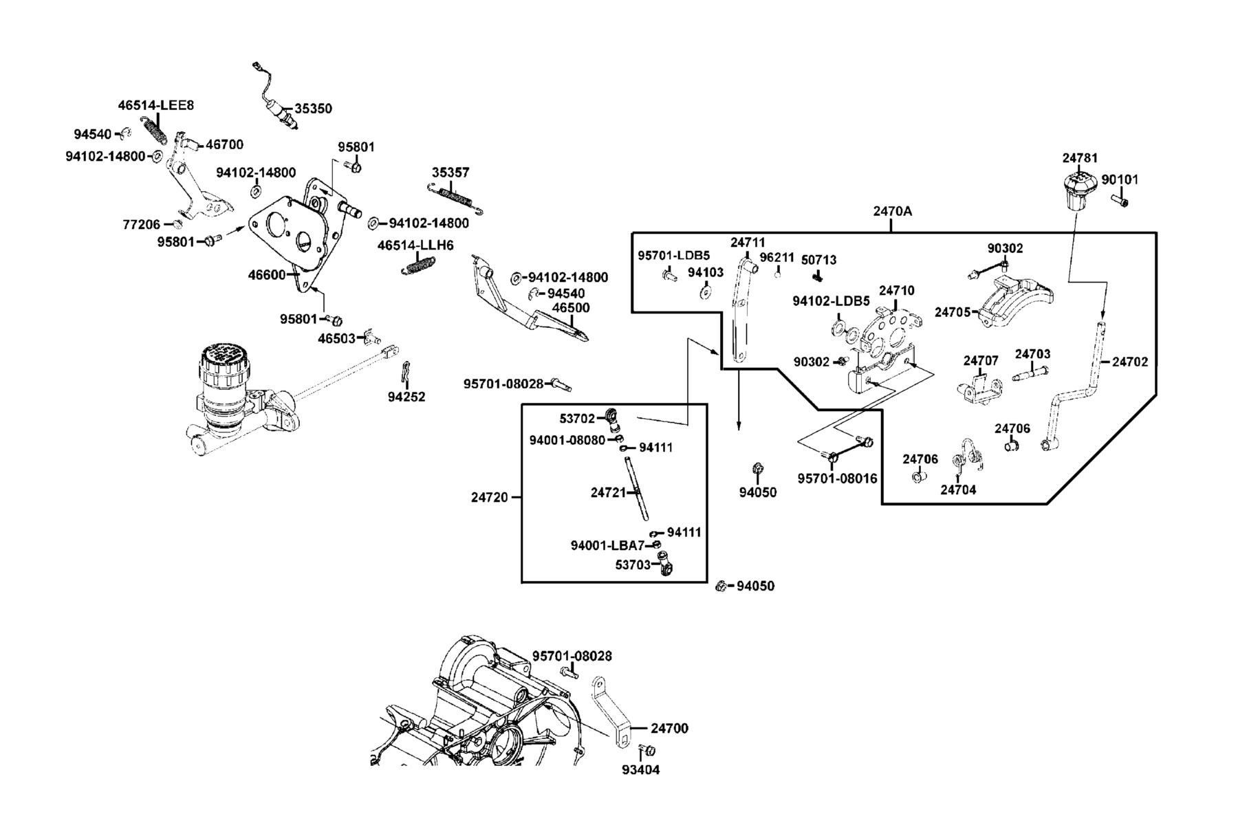 UXV 500i HE (2016~) Shifter Assy parts diagram