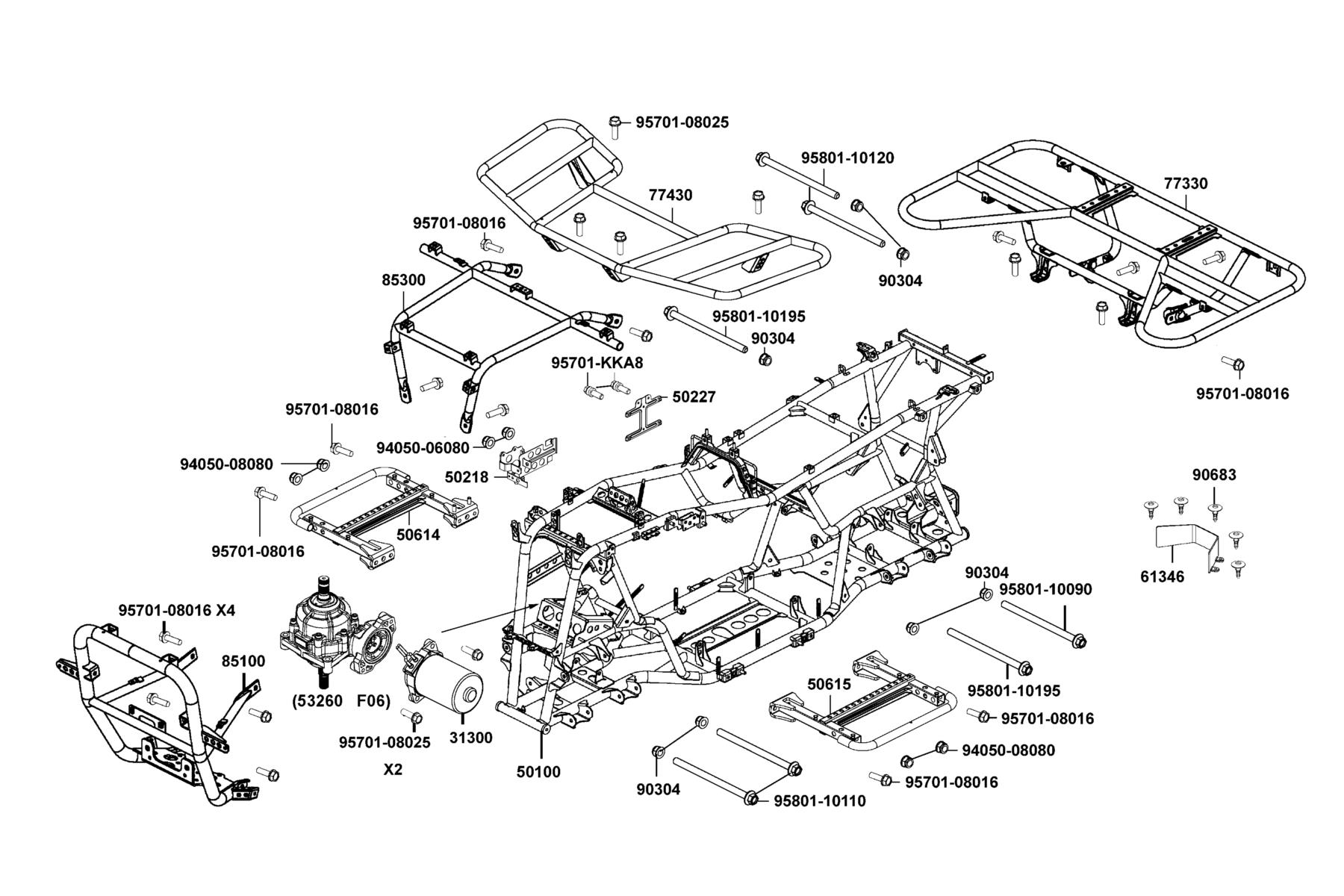 MXU 700i Prime(2018) Frame Body parts diagram