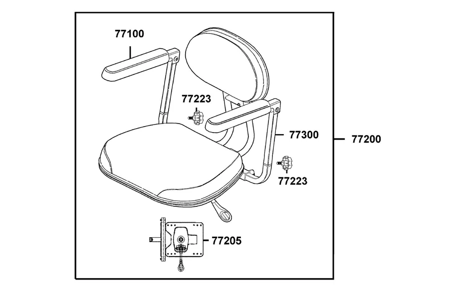 F06 Seat parts diagram