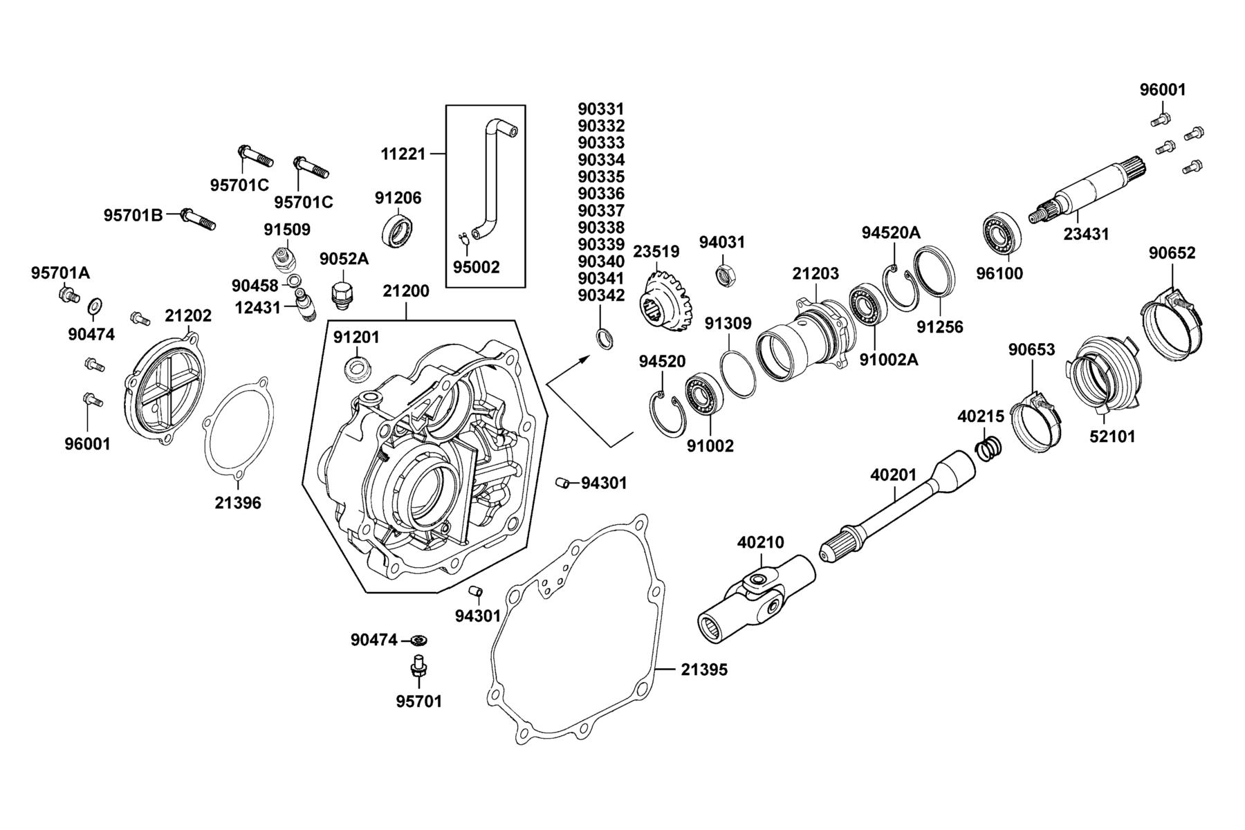 KYMCO MXU 300 (2008-2008) Case Comp Mission parts diagram