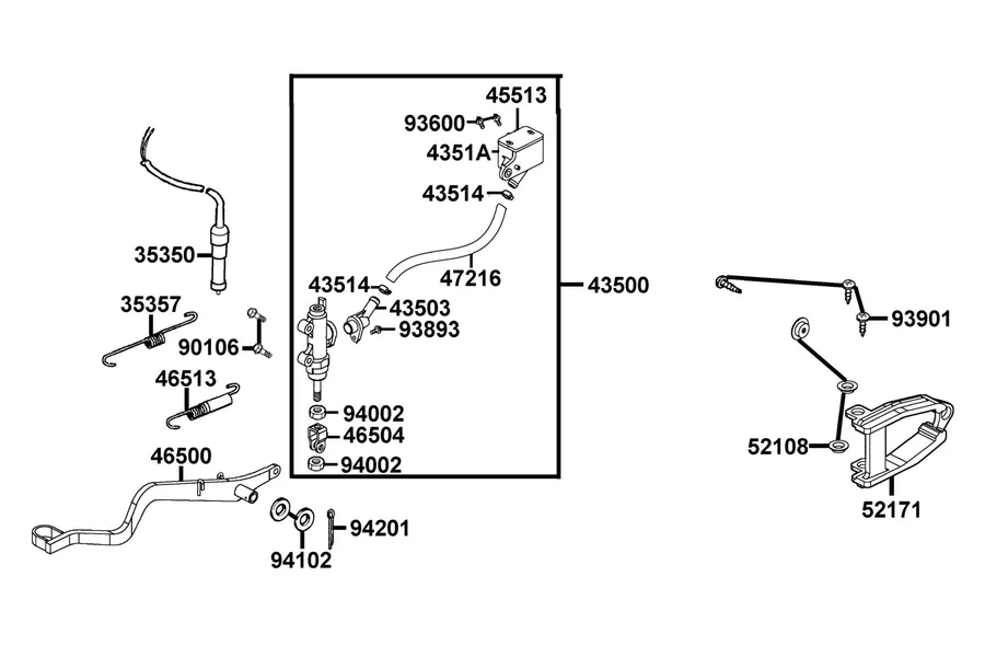F15 Master Cylinder Rear parts diagram