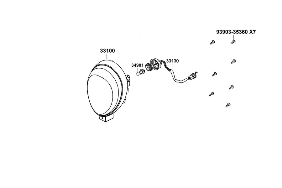 F01 Head Light parts diagram