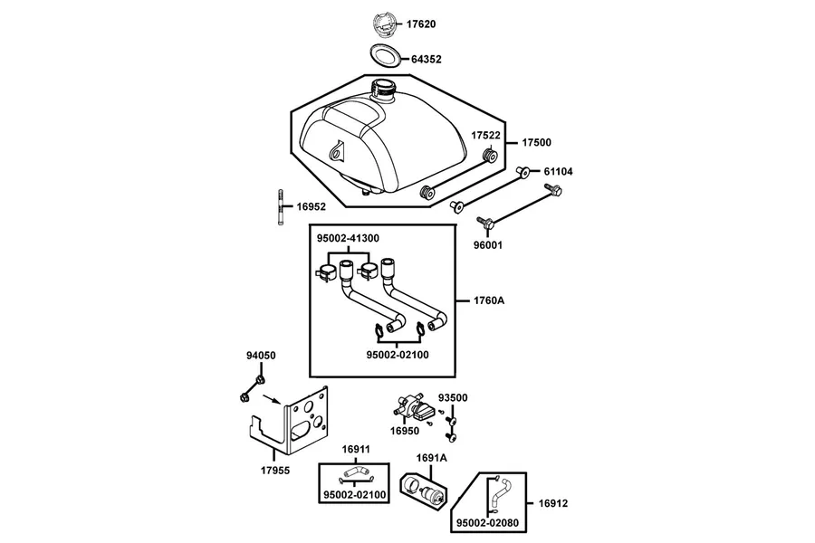 F10 Fuel Tank parts diagram