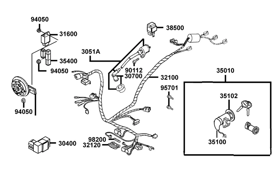 F20 Wire Harness parts diagram
