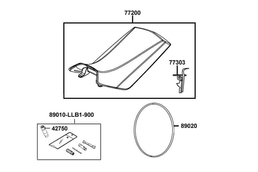 F08 Seat parts diagram